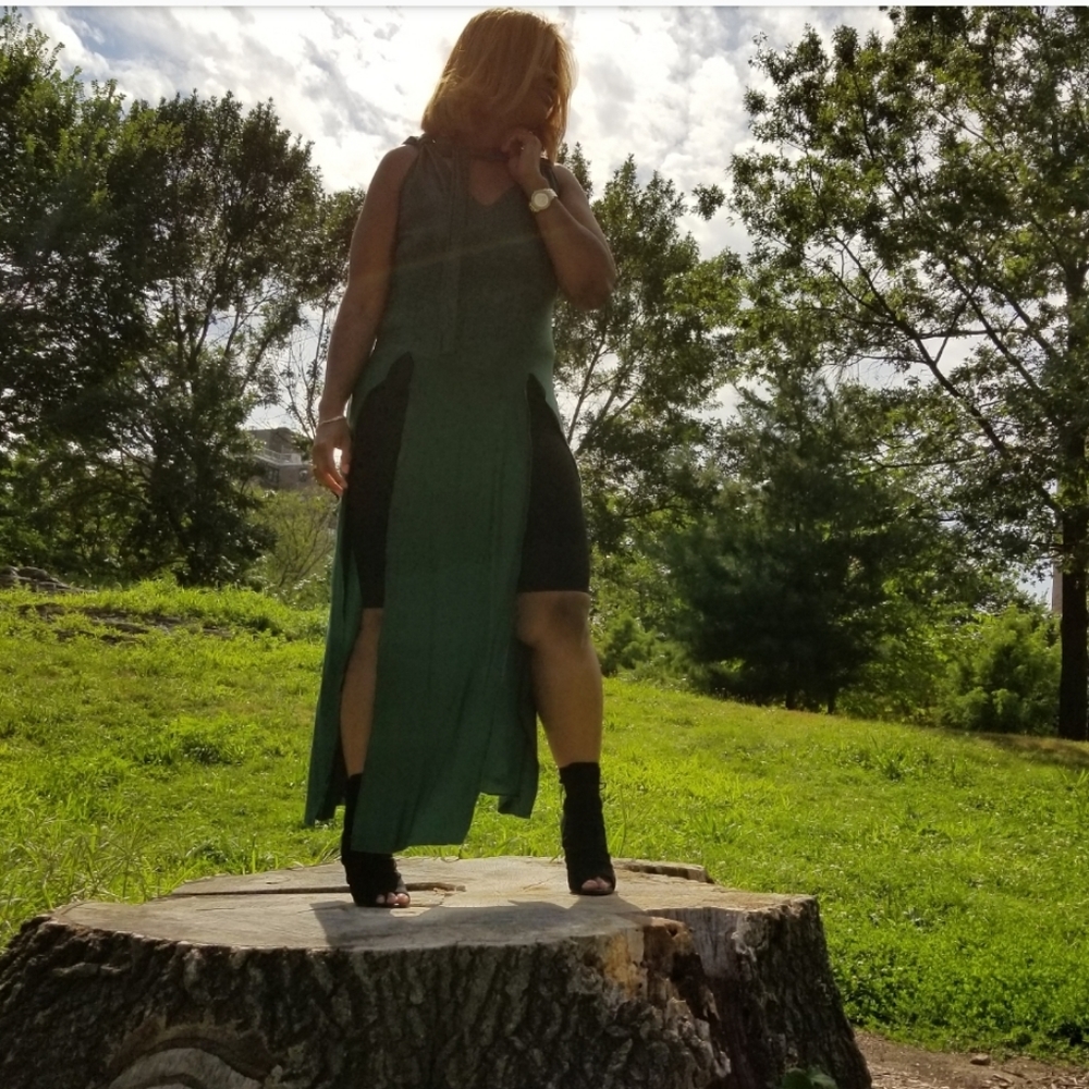 Green Strech dress